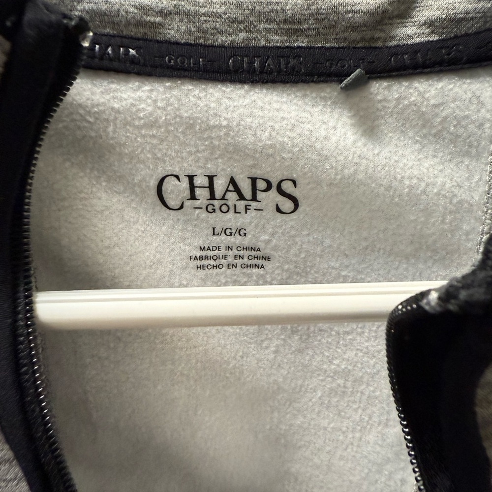 Chaps Gray Quarter-Zip Pullover - image 2